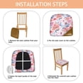 thumbnail image 4 of Pioneer Flower Floral Print Pattern Seat Covers for Dining Room Chairs Set Of 4,Stretch Printed Washable Chair Seat Cover with Elastic Ties and Button,Removable Waterproof Couch Cushion Covers, 4 of 6