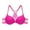 Hot Pink, variant on Women Front Closure Bras Strappy Hollow-Outed Lace Racerback Shaping Push Up Bra Padded Plunge Wireless Bralette, Blue