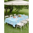 thumbnail image 3 of Outdoor Tablecloth with Umbrella Hole and Zipper, Sky Blue Christmas Rectangle Table Cloth 60x84 Inch Waterproof Tablecloth, Xmas Tree Snowflake Winter Abstract Picnic Table Cover for Patio Camping, 3 of 7
