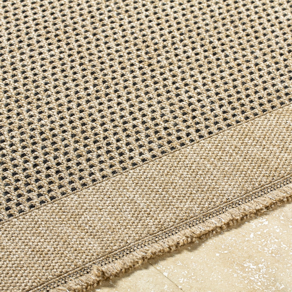 Livabliss Outdoor Rugs, 8x10 Mirage Cottage Tan Area Rug for Patio, Porch, Deck, Backyard, Waterproof Indoor Outdoor Carpet (7'10" x 10')
