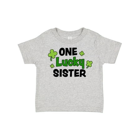 

Inktastic One Lucky Sister with Shamrocks Gift Toddler Toddler Girl T-Shirt