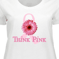 thumbnail image 4 of Inktastic Think Pink Breast Cancer Women's Plus Size T-Shirt, 4 of 5
