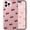 Big Cherries/Pink, variant on for iPhone 13 Pro Max Case Cute Ribbon Bow Strawberry Aesthetic Pattern Case for Women Girls, Girly Trendy Glossy Slim Shockproof Protective Bumper Cover, Strawberry Ribbon/Pink