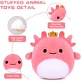 thumbnail image 3 of Juguete de peluche de animal relleno, juguete de almohada de peluche lindo y suave de 20 cm, juguete de peluche lindo coleccionable para cumpleaños de niños, Navidad (rosa) JFHHH pequeña, 3 of 5
