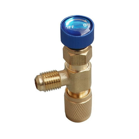 R22 AC Valve 1/4 Inch Filler Joint A/C Refrigerant Valve Air Conditioning Repair and Fluoride Safety Adapter D