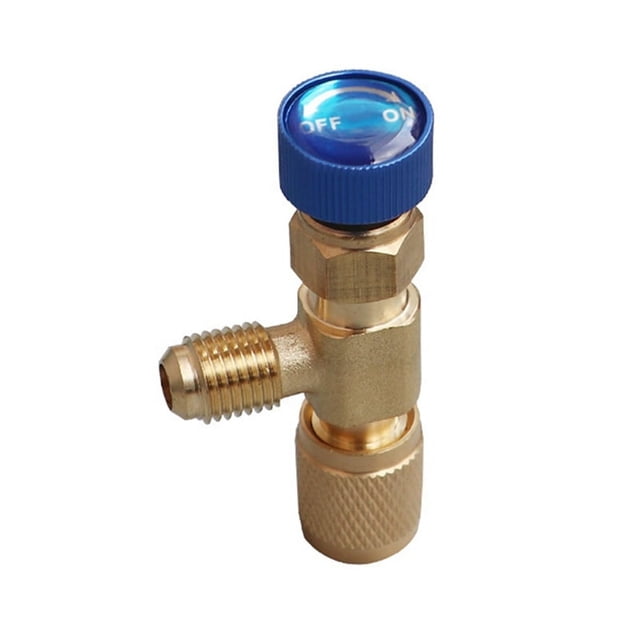 R22 Valve AC 1/4 Pouce Joint de Remplissage Réfrigérant Valve AC/C Réparation de Climatisation et Adaptateur de Sécurité au Fluor