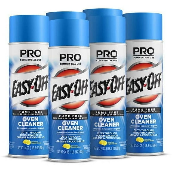 EASY-OFF Fume Free Max Oven Cleaner, Foam, Lemon, 24 oz Aerosol Spray, 6/Carton, Each
