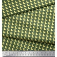 thumbnail image 3 of Soimoi Green Japan Crepe Satin Fabric Duck Bird Printed Fabric 1 Yard 42 Inch Wide, 3 of 3