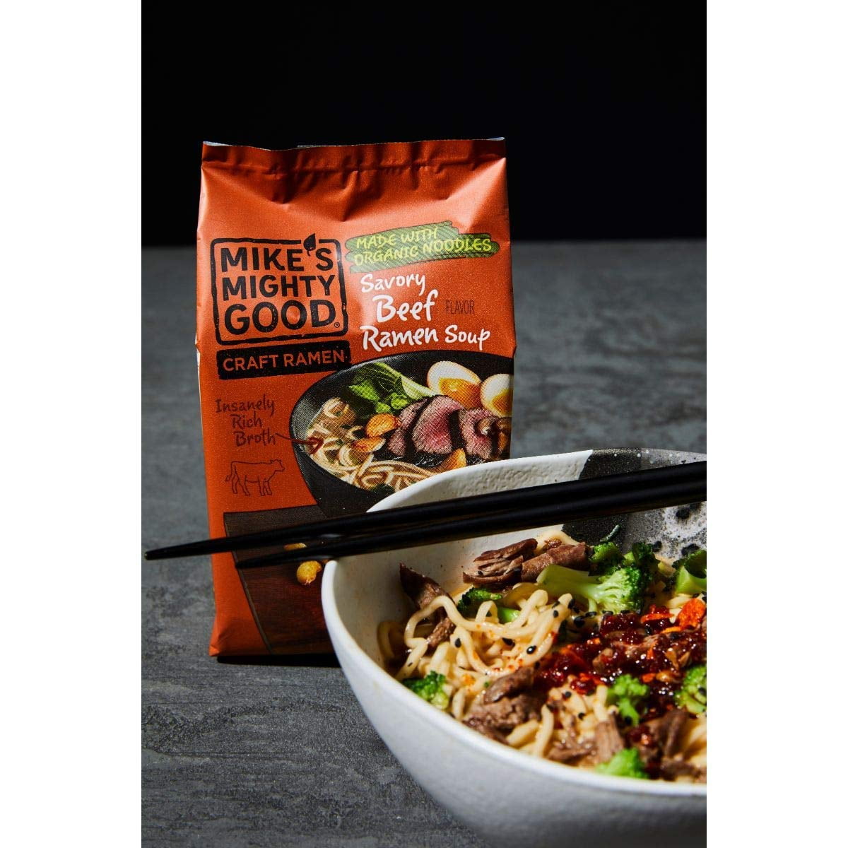 Mike's Mighty Good Spicy Beef Ramen, 2.1 Oz, Pack Of 7