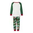 thumbnail image 3 of Inevnen Christmas Family Pajamas Matching Set, Tree Print Long Sleeve Tops with Pants Sleepwear, 3 of 7