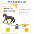 thumbnail image 3 of Juego de figuras de juguete Divwa, 8 piezas, caballo de plástico para niños de 15 a 16 cm, 3 of 6