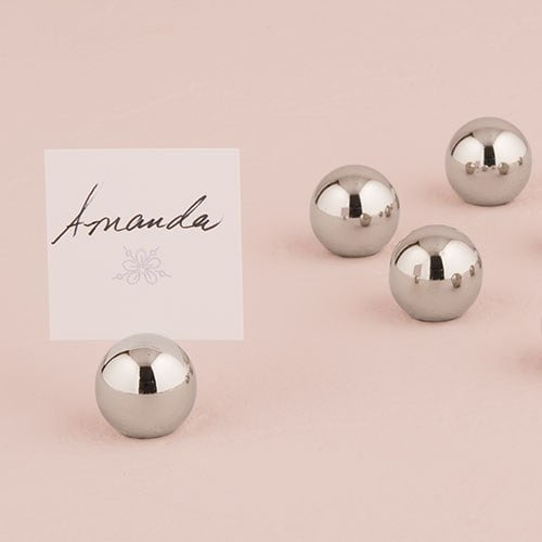 Clic Round Place Card Holders Wedding Decoration Silver