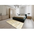 thumbnail image 5 of Ahgly Company Machine Washable Indoor Square Contemporary Gold Area Rugs, 3' Square, 5 of 7