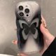 thumbnail image 3 of Butterfly Phone Case for iPhone 15, Cute Korea Clear Black Gradient 3D Butterfly Phone Cover with Butterfly Hold Stand for Women Girls, 3 of 4