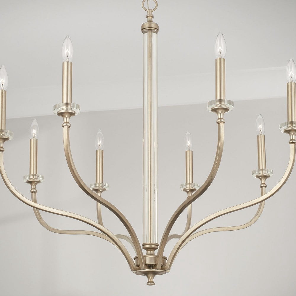 8 Light Chandelier In Transitional Style-35 Inches Tall And 38 Inches Wide     -Traditional Installation Capital Lighting 444881Bs