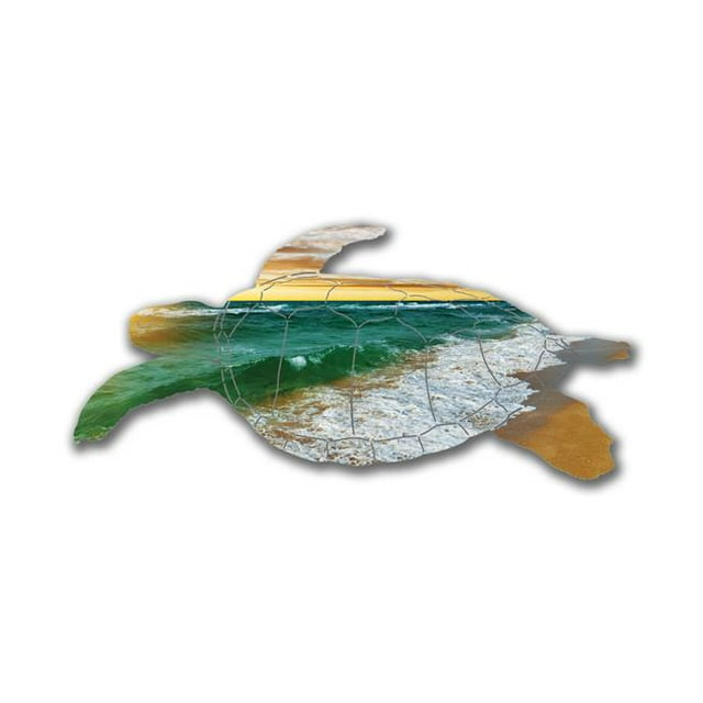 Next Innovations 101410013-SEABREEZE 22 x 10 in. Seabreeze Sea Turtle Metal Wall Art