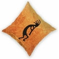 thumbnail image 2 of Kokopelli Statue Art Throw Pillow Cover Set of 2 Cases Southwestern Hopi Imagery American Native Flute Outdoor Decor Pillowcase Home Square 18x18 Inch Pillow Slip, 2 of 6