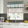 thumbnail image 5 of 2 Pack Valances for Windows, Farmhouse Green Plaid Window Valances for Living Room/Bedroom/Bathroom, Vintage Country Cock Checkered Light Filtering Kitchen Curtain Valance 60"W x18" L, 5 of 9
