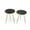 Black, variant on Ultimate Premium Products Modern Nesting Side Table Set of 2, Wooden Round End Table with Metal Gold Legs (White)