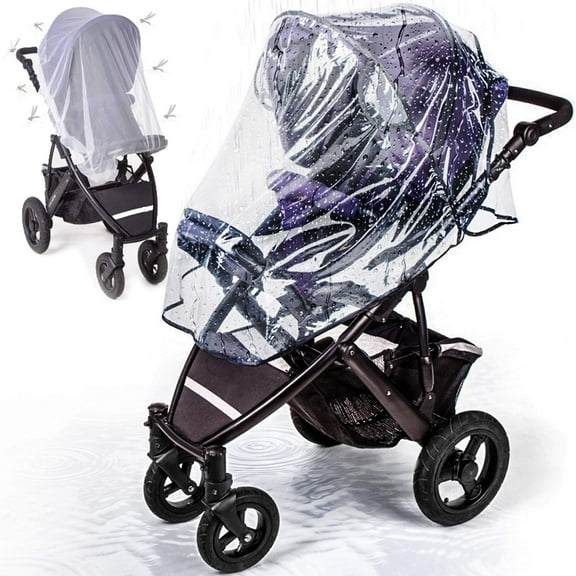Cheers.US Stroller Rain Cover Universal Waterproof Baby Stroller Cover, Rain Cover for Stroller, Jogging Stroller Rain Cover, Pushchairs Stroller Weather Shield for Wind Snow Dust