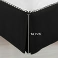 thumbnail image 4 of Unique Bargains Solid Pleated Ruffle Bed Skirt 14" Drop Twin Black, 4 of 8