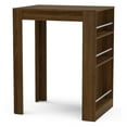 Boahaus Cambridge Modern Bar Table, Brown Finish, Wine Storage