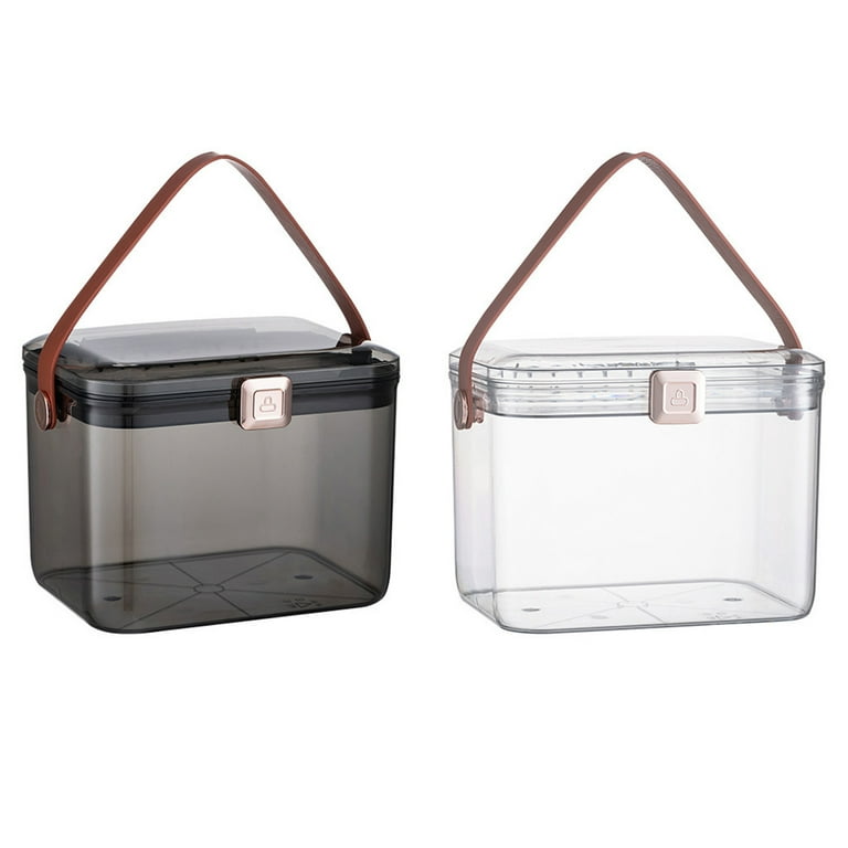 Portable First Aid Container Clear 3 Tiers Plastic Medicine