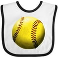 thumbnail image 3 of Inktastic Yellow Softball Boys or Girls Baby Bib, 3 of 4