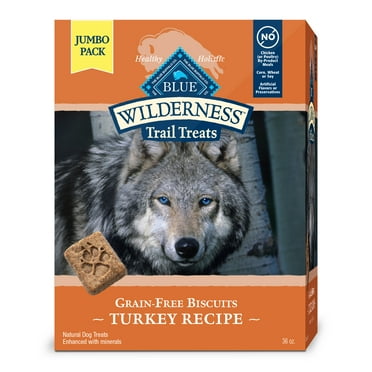 Blue Buffalo Wilderness Trail Treats Crunchy Dog Biscuits, Grain-Free, Turkey, 36-oz.