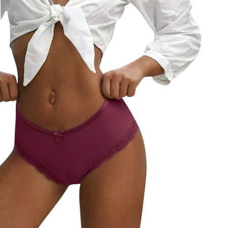

XINSHIDE Women Lace Back Hollow Out Panties Thin Floral Edge Sexy Underwear Transparent Briefs Seamless Lingerie Thong Seamless Underwear For Women Boyshorts