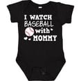 thumbnail image 3 of Inktastic I Watch Baseball with My Mommy Boys or Girls Baby Bodysuit, 3 of 5