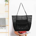 thumbnail image 3 of Malla Playa Natación Bolsas Casual Mujeres Compras Paquete Ropa Bolsa de almacenamiento (Negro) Ndcxsfigh Para Estrenar, 3 of 5