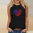 thumbnail image 2 of safuny Women's Loose Tank Tops July 4th Dandelion Print Retro Cami Tops Sleeveless Crew Neck Vest Leisure Comfy Fit Beach Blouses Fashion Summer Black M, 2 of 4
