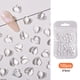 thumbnail image 2 of Paquete de 3 dijes de decoración de uñas con forma de corazón transparente, diamantes de imitación de corazones de amor 3D, joyería de cristal de resina plana, diamantes para suministros de uñas, 2 of 7