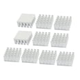thumbnail image 1 of 10Pcs Silver Tone Aluminum Heatsink Cooling Fin 22mm x 22mm x 10mm for CPU RAM, 1 of 1