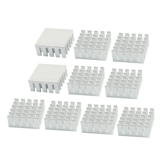 Unique Bargains 10PCS Aluminum Heatsink Cooling Fin 22mm x 22mm x 10mm for CPU for RAM