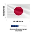 thumbnail image 3 of Japan Telescoping Fan Flag – 1.6m Extendable Pole & Large Red Sun National Banner for Soccer Matches & Celebrations, 3 of 6