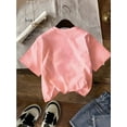 thumbnail image 2 of Camiseta con estampado gráfico de limón vintage, top informal de punto de manga corta y cuello redondo, tejido elástico suave, corte regular, colección primavera/verano, 2 of 6