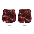 thumbnail image 3 of KLL Red Line Pattern Shorts Women,Athletic Shorts High Waisted Running Shorts Pocket Sporty Short Gym Elastic Workout Shorts-X-Large, 3 of 7