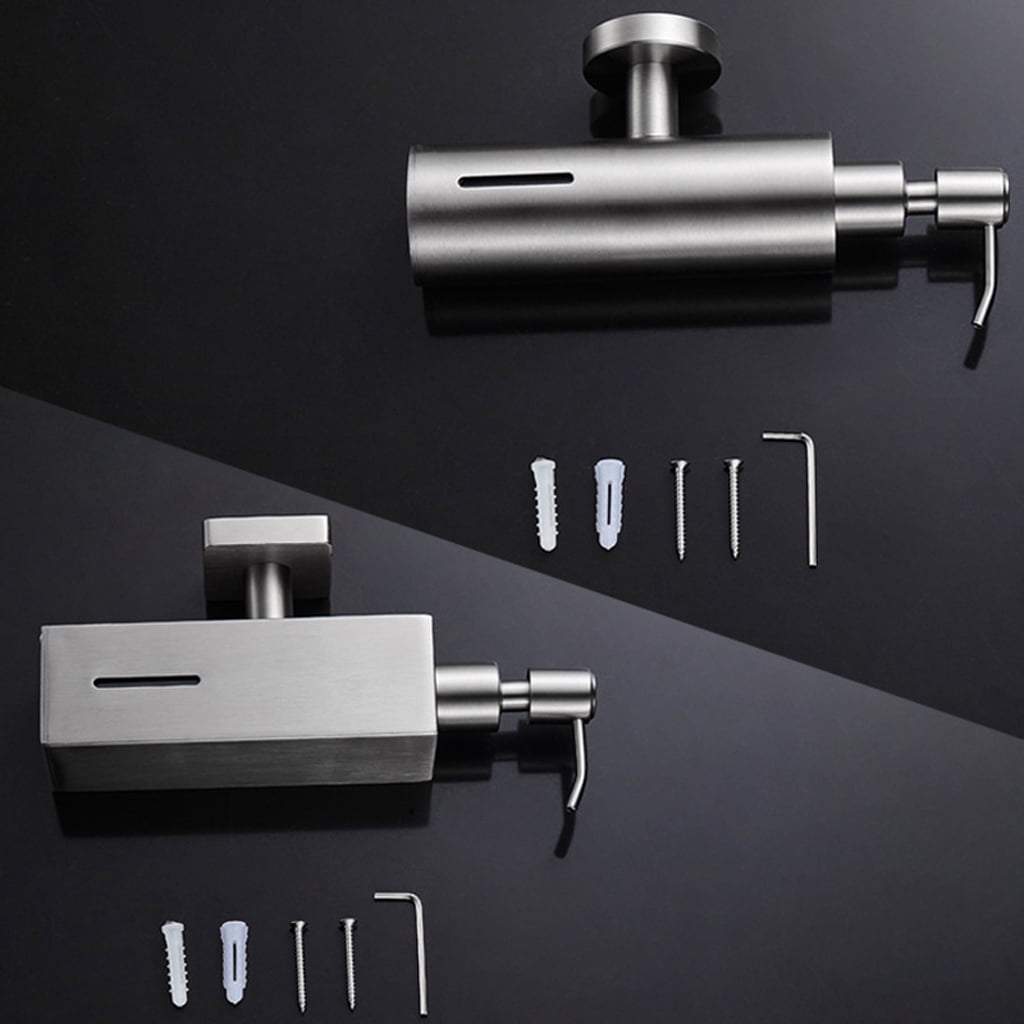 Stainless Steel Brushed Finish Soap Dispenser Bathroom Shampoo Box Soap Container Wall Mounted Soap Dispenser