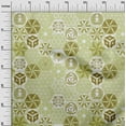 thumbnail image 3 of oneOone Rayon Light Olive Green Fabric Geometric Craft Projects Decor Fabric Printed By The Yard 56 Inch Wide, 3 of 4