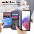 thumbnail image 5 of for Samsung Galaxy A15 Case Wallet, Detachable Magnetic 2-in-1 Wallet Flip Case for Women Men with RFID Blocking Card Slots Zipper Pocket Kickstand PU Leather Cover for Galaxy A15, Purple, 5 of 11