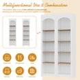 thumbnail image 4 of Harper & Bright Designs Free Standing 5 Tier Bookshelves, Bookcases Set of 2, Farmhouse Two-Tone Storage Cabinet with Adjustable Shelves, Modern Kitchen Pantry Cabinet for Living Room Office, White, 4 of 12