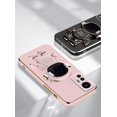 thumbnail image 2 of Compatible with Xiaomi 12 Lite Case Silicone TPU Plating, Xiaomi 12 Lite Cases Cute Astronaut Pattern Phone Case with Stand (Black1), 2 of 14