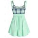 thumbnail image 2 of Tamaño más bowknot camisas a cuadros sin mangas de empalme Rosegal Camisetas sin mangas de talla grande, 2 of 4