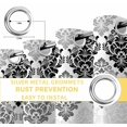 thumbnail image 6 of Black Grey Boho Flowers Blackout Curtains for Bedroom/Living Room, Thermal Insulated Kitchen Curtains, Modern Luxurious Geometric Floral Grommet Darkening Window Treatment Drapes 42"x84"x2, 6 of 8