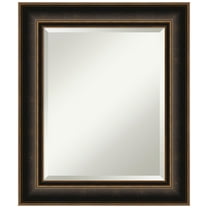 Amanti Art Villa Oil Rubbed Bronze Beveled Wood Wall Mirror 25.75 x 21.75 in.