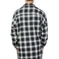 thumbnail image 4 of Men's Standard-Fit Long-Sleeve Plaid Shirt Button Up Shirt Plaid Fleece Workshirt Black/Red, 4 of 8