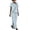 Light Blue#women two piece short set dressy, variant on Moxiu Women's 2 Piece Summer Outfits Short Sleeve Button Wrap Tops Wide Leg Split Yoga Pants Lightweight Casual Vacation Sets Black,M