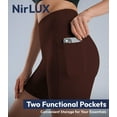 thumbnail image 5 of Nirlux Womens Biker Shorts With Pockets-Yoga Shorts For Women Regular & Plus Size For Gym & Yoga Size 18, 6" Inseam, Rum Raisin, 5 of 6